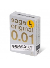 Презервативы Sagami Original 0.01 L-size увеличенного размера - 2 шт. - Sagami - купить с доставкой в Электростали