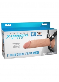 Полый страпон на ремнях 6’’ Hollow Silicone Strap-on - Pipedream - купить с доставкой в Электростали