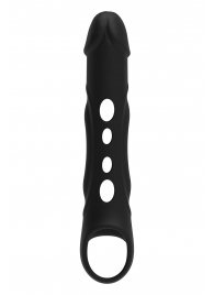 Черная насадка-удлинитель Vibrating Extender With Remote с вибрацией - Dream Toys - в Электростали купить с доставкой