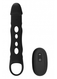 Черная насадка-удлинитель Vibrating Extender With Remote с вибрацией - Dream Toys - в Электростали купить с доставкой
