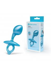 Голубая анальная пробка для массажа простаты Bulb Silicone Prostate Plug - 10,7 см. - b-Vibe - в Электростали купить с доставкой