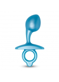 Голубая анальная пробка для массажа простаты Bulb Silicone Prostate Plug - 10,7 см. - b-Vibe - в Электростали купить с доставкой