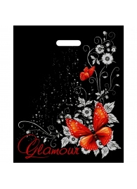 Черный пакет Glamour с вырубной ручкой (38х47 см) - Сима-Ленд - купить с доставкой в Электростали