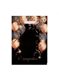 Пакет с вырубной ручкой и принтом в виде шариков (30х40 см) - Сима-Ленд - купить с доставкой в Электростали