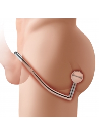 Кольцо на пенис с анальным стимулятором Stainless Steel Anal Hook   Cock Ring - BlueLine - в Электростали купить с доставкой
