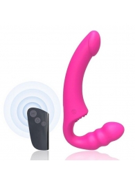 Розовый безремневой страпон Straples Strap-On Dildo - Erokay - купить с доставкой в Электростали