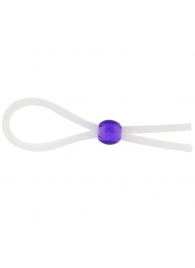 Прозрачное лассо с фиолетовой бусиной SILICONE COCK RING WITH BEAD LAVENDER - NMC - в Электростали купить с доставкой