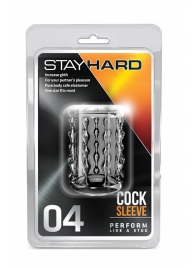 Прозрачная насадка с бороздками STAY HARD COCK SLEEVE 04 CLEAR - Blush Novelties - в Электростали купить с доставкой