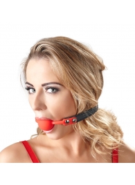 Силиконовый кляп-шар на чёрных ремешках Red Gag silicone - Orion - купить с доставкой в Электростали