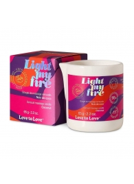Массажная свеча Light My Fire Coconut с ароматом кокоса - 65 гр. - Love to Love - купить с доставкой в Электростали