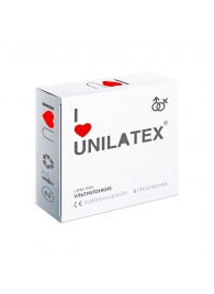 Ультратонкие презервативы Unilatex Ultra Thin - 3 шт. - Unilatex - купить с доставкой в Электростали