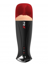 Телесный мастурбатор-вагина в черной колбе с вибрацией Fuck-O-Matic Pro XL - Pipedream - в Электростали купить с доставкой