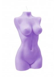 Фиолетовая интерьерная свеча в форме женского торса - 850 гр. - Pecado - купить с доставкой в Электростали