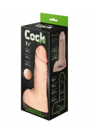 Телесный фаллоудлинитель с мошонкой Cock Next - 19 см. - LOVETOY (А-Полимер) - в Электростали купить с доставкой
