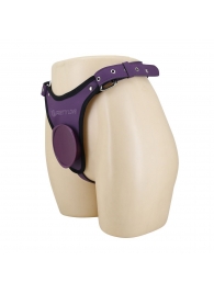 Фиолетовые трусики харнесс с платформой Caludio III - Baile - купить с доставкой в Электростали