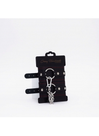 Черно-красные кожаные оковы - Crazy Handmade - купить с доставкой в Электростали