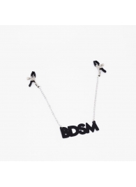 Зажимы на соски с кожаной подвеской BDSM - Crazy Handmade - купить с доставкой в Электростали