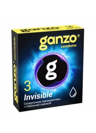Супертонкие презервативы Ganzo Invisible - 3 шт. - Ganzo - купить с доставкой в Электростали