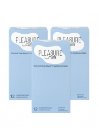 Набор из 3 упаковок ультратонких презервативов Pleasure Lab (по 12 шт.) - Pleasure Lab - купить с доставкой в Электростали