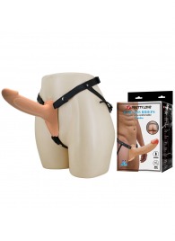 Телесный полый мужской страпон London - 16,8 см. - Baile - купить с доставкой в Электростали