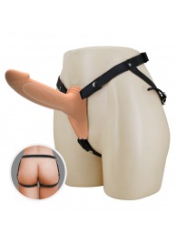 Телесный полый мужской страпон London - 16,8 см. - Baile - купить с доставкой в Электростали