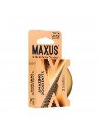 Точечные презервативы MAXUS 2000 Amazing Dots с железным кейсом - 3 шт. - Maxus - купить с доставкой в Электростали