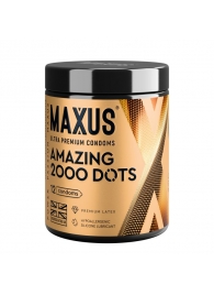 Точечные презервативы MAXUS 2000 Amazing Dots с железным кейсом - 12 шт. - Maxus - купить с доставкой в Электростали