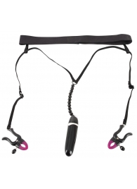 Женские вибростринги с зажимами для половых губ Spreader String with Vibrator - Orion - купить с доставкой в Электростали