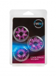 Набор из 3 лиловых эрекционных колец различной формы - Erowoman-Eroman - в Электростали купить с доставкой
