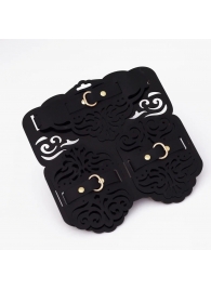 Фигурный набор для БДСМ-игр с узорами и золотистой фурнитурой - Crazy Handmade - купить с доставкой в Электростали