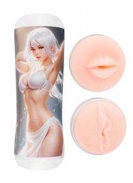 Двусторонний мастурбатор в колбе аниме - вагина и ротик - Tokyo Style - в Электростали купить с доставкой