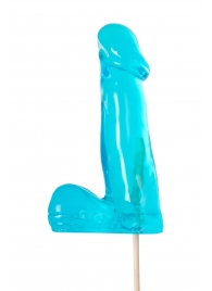 Голубой леденец в форме члена со вкусом блю кюрасао - 173 гр. - Sosuчki - купить с доставкой в Электростали