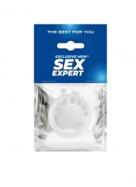 Эрекционное кольцо с мягкой стимулирующей насадкой - Sex Expert - в Электростали купить с доставкой