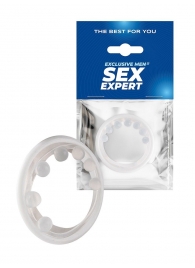 Эрекционное кольцо с мягкой стимулирующей насадкой - Sex Expert - в Электростали купить с доставкой