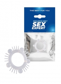 Эластичное эрекционное кольцо с шишечками и шипами - Sex Expert - в Электростали купить с доставкой