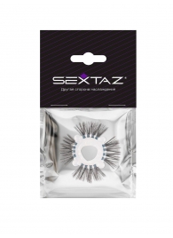 Эластичное эрекционное кольцо с черными «ресничками» - Sextaz - в Электростали купить с доставкой