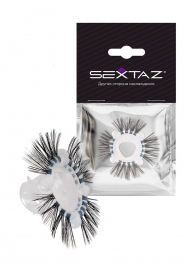 Эластичное эрекционное кольцо с черными «ресничками» - Sextaz - в Электростали купить с доставкой