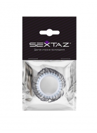 Эластичное эрекционное колечко с черными «ресничками» - Sextaz - в Электростали купить с доставкой