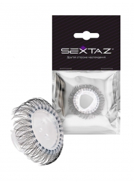 Эластичное эрекционное кольцо с длинными черными «ресничками» - Sextaz - в Электростали купить с доставкой