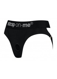 Черные трусики для насадок Heroine Lingerie Harness - size XL - Strap-on-me - купить с доставкой в Электростали