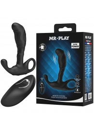 Черный изогнутый массажёр простаты с вибрацией и пультом ДУ - Baile - в Электростали купить с доставкой