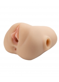 Телесный мастурбатор с вибрацией Double Pounder Vibrating Squeeze Stroker - Pipedream - в Электростали купить с доставкой