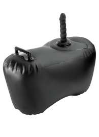 Черное надувное кресло с платформой для фиксации дилдо Body Dock Inflatable Love Seat - Pipedream - купить с доставкой в Электростали