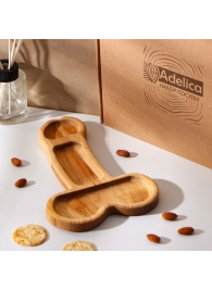 Деревянное блюдо для подачи в форме члена (25 х 16,5 х 1,7 см) - Сима-Ленд - купить с доставкой в Электростали