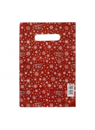 Красный подарочный новогодний пакет с вырубной ручкой (20х30 см) - Сима-Ленд - купить с доставкой в Электростали