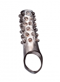 Дымчатая насадка на пенис с выпуклостями - 11 см. - Sex Expert - в Электростали купить с доставкой