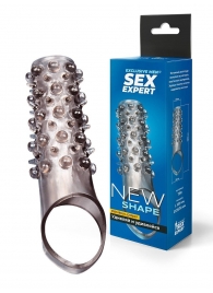 Дымчатая насадка на пенис с шипами и выпуклостями - 12 см. - Sex Expert - в Электростали купить с доставкой