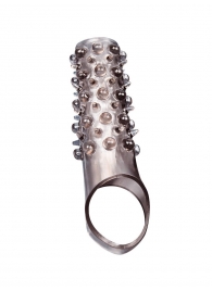 Дымчатая насадка на пенис с шипами и выпуклостями - 12 см. - Sex Expert - в Электростали купить с доставкой