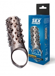 Дымчатая насадка на пенис с шипами и выпуклостями - 12,5 см. - Sex Expert - в Электростали купить с доставкой