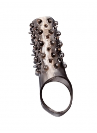 Дымчатая насадка на пенис с шипами и выпуклостями - 12,5 см. - Sex Expert - в Электростали купить с доставкой